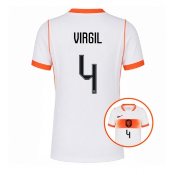 Billige Fotballdrakt Nederland Virgil van Dijk #4 Replika Bortedrakt Dame VM 2026 Kortermet